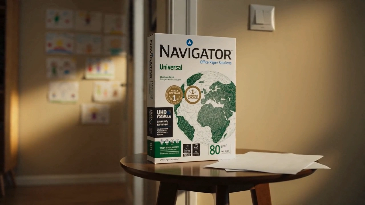 Reclamă hârtie Navigator creată cu AI